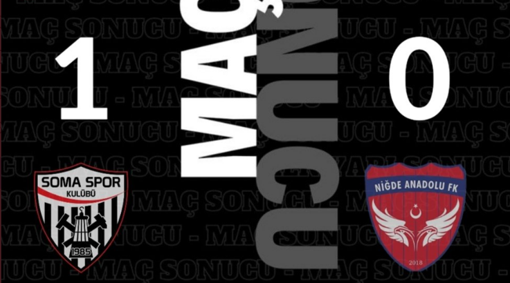 Somaspor-Niğde Anadolu FK maç sonucu: 1-0