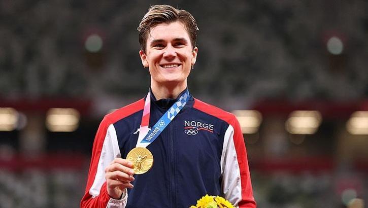 Norveçli Ingebrigtsen, olimpiyat rekoru kırarak altın madalya kazandı