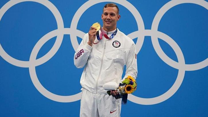 100 metre serbestte ABD'li Caeleb Dressel'dan olimpiyat rekoru
