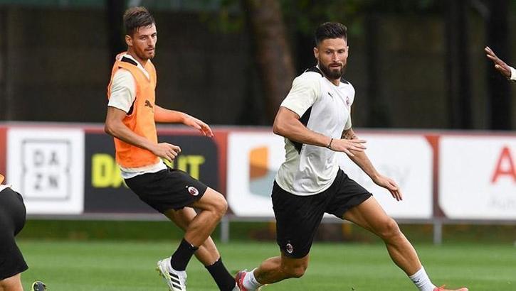 Olivier Giroud Milan'da ilk antrenmanına çıktı