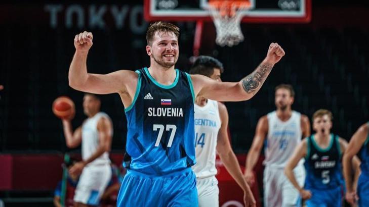 Olimpiyatlarda Doncic'in yıldızlaştığı Slovenya, Arjantin'i farklı geçti: 100-118