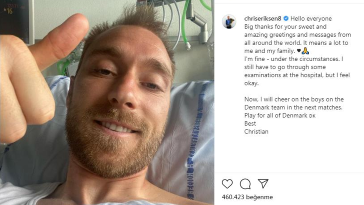 Christian Eriksen'den mesaj var