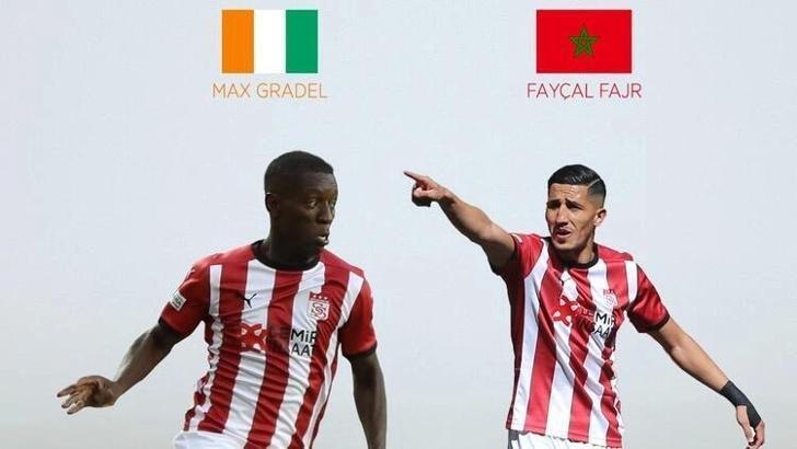 Sivasspor'da Max Gradel ve Faycal Fajr'a milli davet