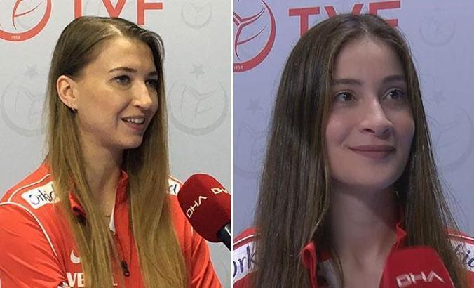Milli voleybolcular Meliha İsmailoğlu ve Tuğba Şenoğlu, gelecek için iddialı