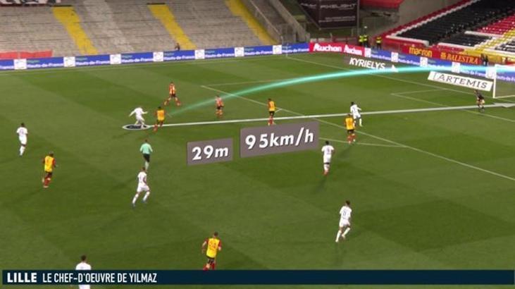 Burak Yılmaz'ın ikinci golü: Sol ayak, 29 metre, 95 km hız