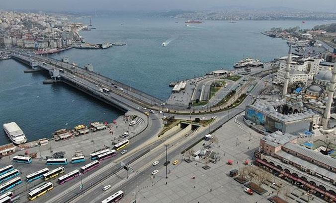 Eminönü ve Karaköy'de son durum havadan fotoğraflandı