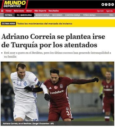 Adriano Beşiktaş'tan ayrılmak istiyor!