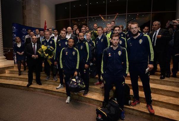 İsveç Milli Futbol Takımı Antalya'ya geldi