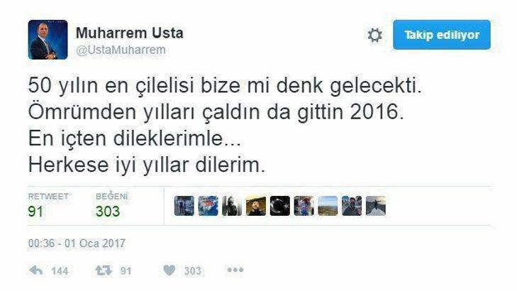 Muharrem Usta, o tweet'i sildi!