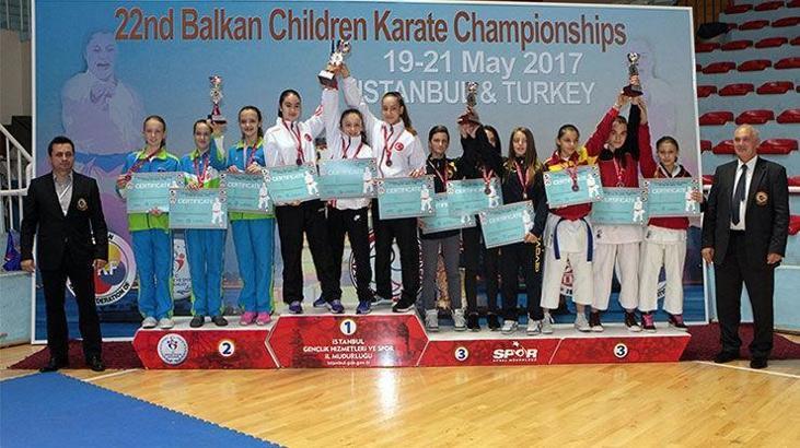 Çocuklar Balkan Karate Şampiyonası'nda Türkiye fırtınası
