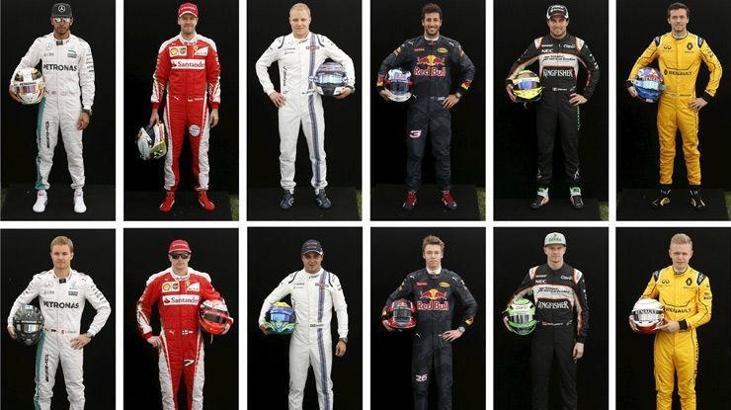 Formula 1'de 13 ülkeden 22 pilot yarışacak