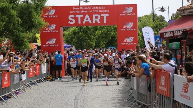 Bozcaada'da yarı maraton