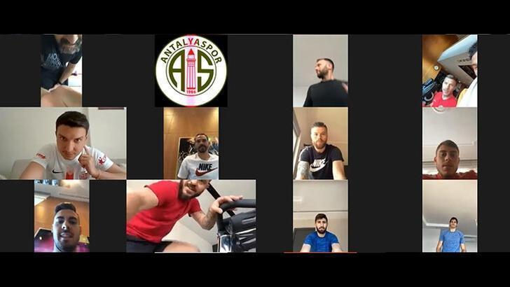 Antalyasporlu futbolcular telekonferansla antrenmanlara devam ediyor