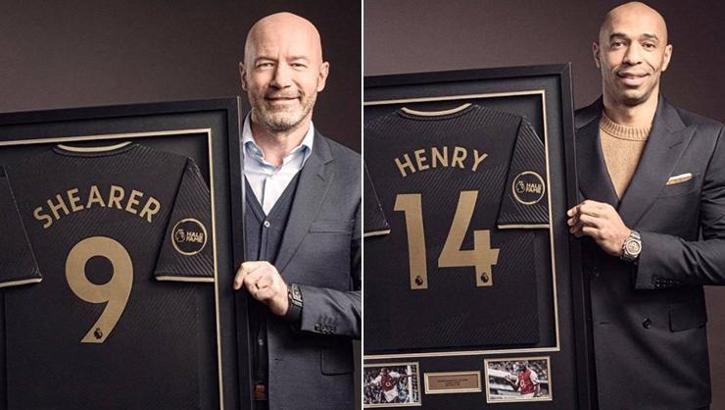 Alan Shearer ve Thierry Henry, Premier Lig'in 'Onur Listesi'ne girdi
