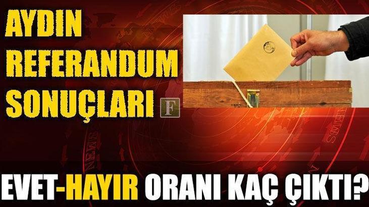 Aydın referandum sonuçları 2017 (Aydın Evet-Hayır oranı kaç çıktı?)