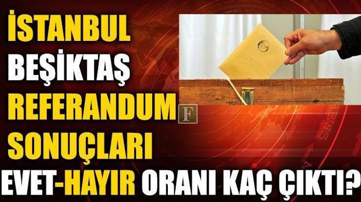 Beşiktaş referandum sonuçları (2017 İstanbul Beşiktaş Evet-Hayır oranları)