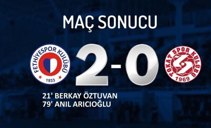 Fethiyespor - Tokatspor maç sonucu: 2-0