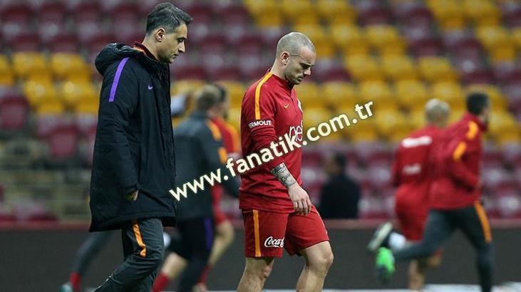Wesley Sneijder maç sonu idmanını yarıda bıraktı