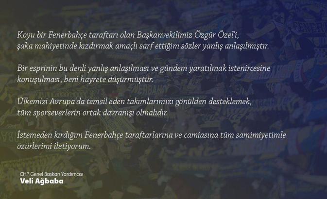 CHP'li Ağbaba'nın 'Anti-Fenerbahçeliyim' dedi, ortalık karıştı!