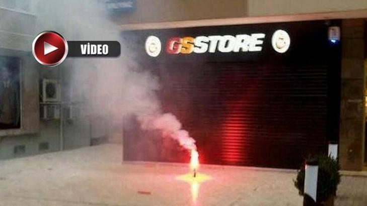 GS Store'a meşaleli saldırı