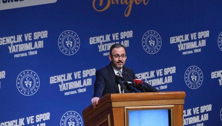 Bakan Mehmet Muharrem Kasapoğlu, Bingöl'e yapılacak gençlik ve spor yatırımlarını açıkladı