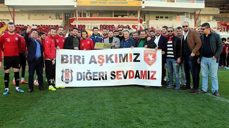 Beşiktaşlı taraftarlardan, Samsunspor'a destek