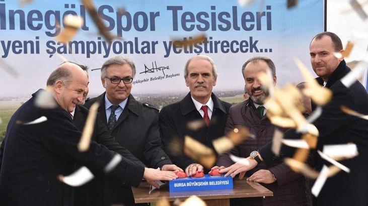 İnegölspor tesislerinin temeli atıldı