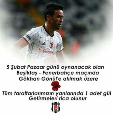 Beşiktaş taraftarında Gökhan Gönül hazırlığı