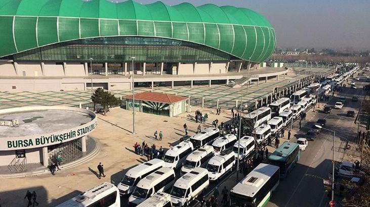 Bursaspor taraftarı Beşiktaş maçı için 40 otobüs ile yola çıktı