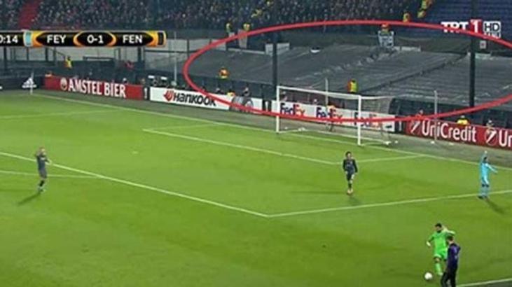 Feyenoord maçında dikkati çeken görüntü