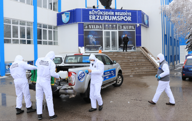 Erzurumpor'un tesisleri dezenfekte edildi
