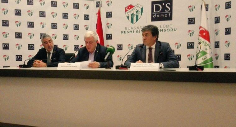 Bursaspor'un giyim sponsoru D'S Damat oldu