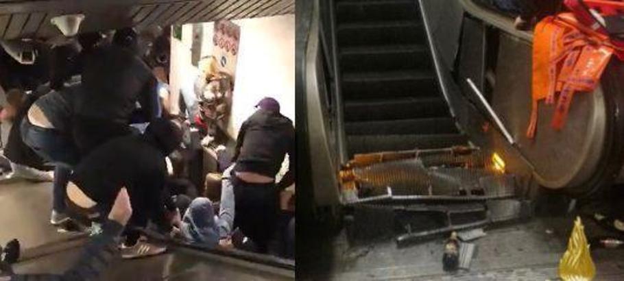 Roma metrosunda tehlikeli anlar