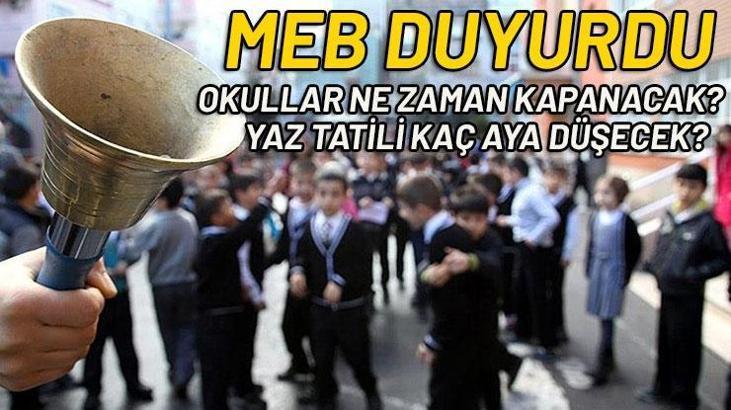 Okullar ne zaman tatil olacak? 2019 Yaz tatili ne zaman başlıyor?