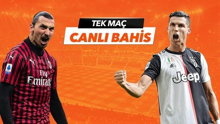 Milan - Juventus maçı iddaa oranları! Heyecan misli.com'da