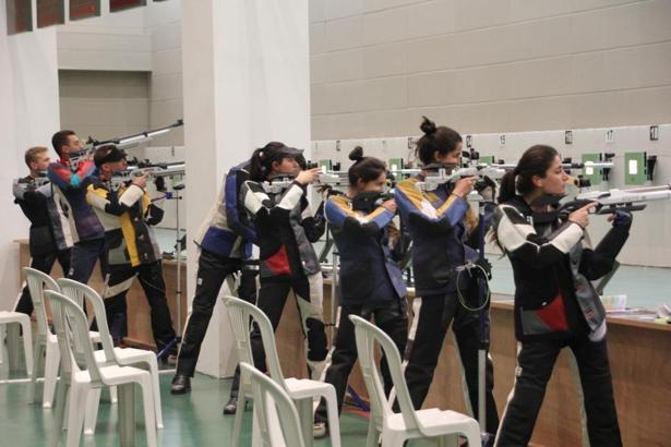 Havalı Silahlar Atıcılık Ligi Finali öncesi sporcular antrenman yaptı