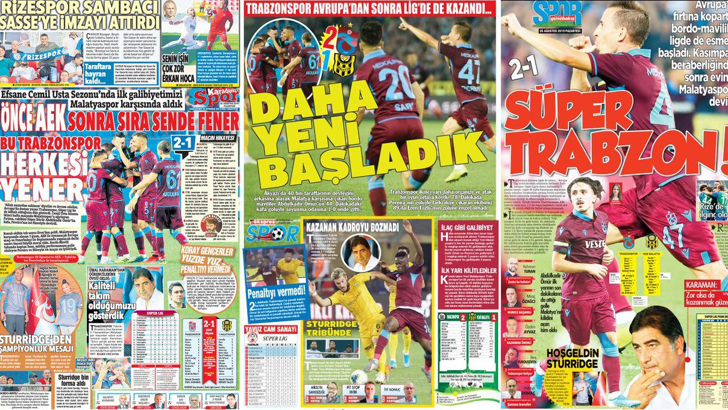Yerel basından Trabzonspor'a övgü: 'Bu Trabzon herkesi yener'