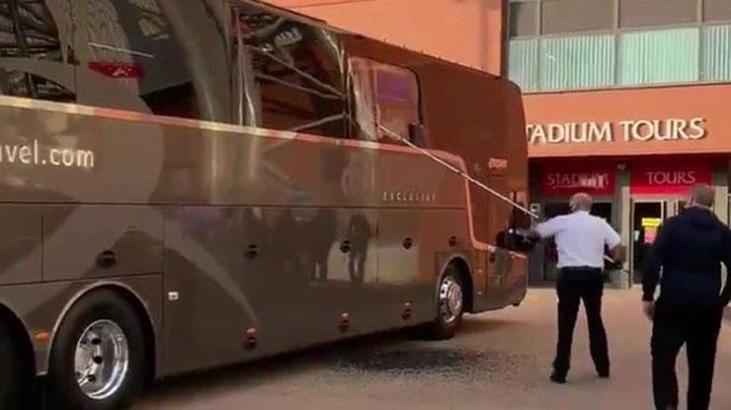 Liverpool maçı öncesi Real Madrid otobüsüne saldırı