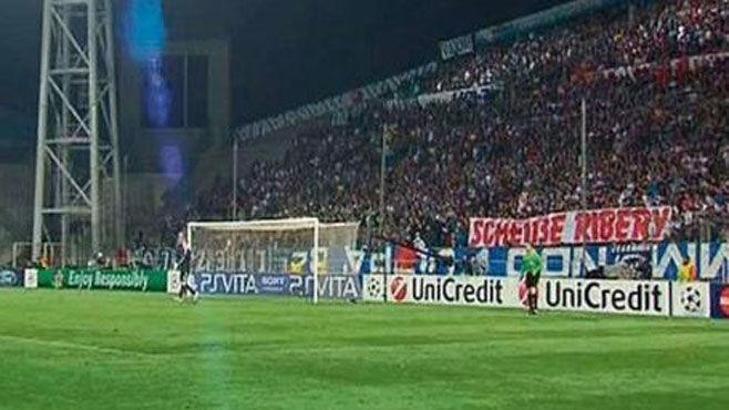 Ribery'ye küfürlü pankart