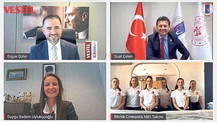 Ritmik cimnastiğe dev destek