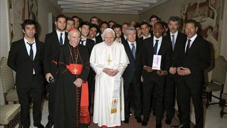 Arda Turan Papa'nın huzurunda