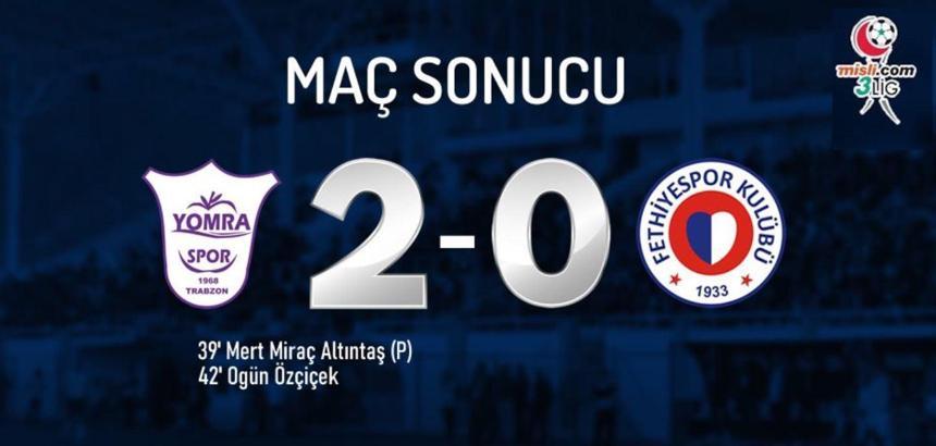 Fethiyespor, Yomraspor'a 2-0 yenilerek koltuktan indi