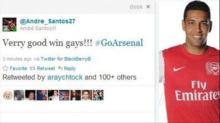 Andre Santos'tan Twitter'da büyük gaf