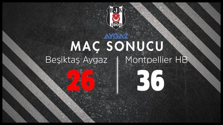 Beşiktaş Aygaz-Montpellier maç sonucu: 26-36