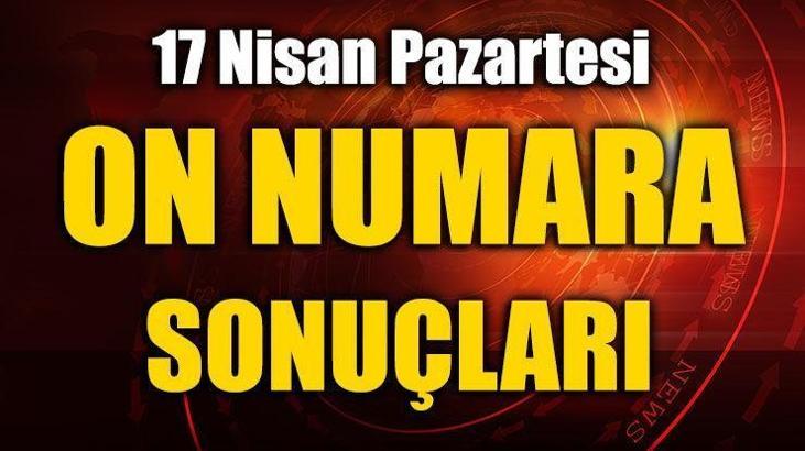 On Numara sonuçları (24 Nisan) | On Numara bilet sorgulama