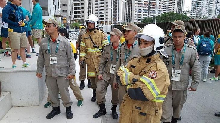Olimpiyat köyünde yangın paniği