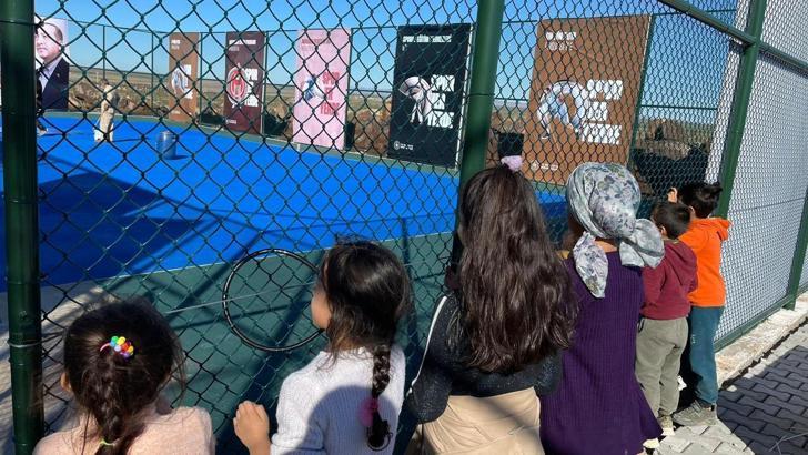Bakan Kasapoğlu'nun Viranşehirli köylülere verdiği tenis kortu sözü gerçekleştirildi