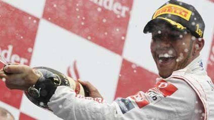 Almanya'da zafer Hamilton'ın