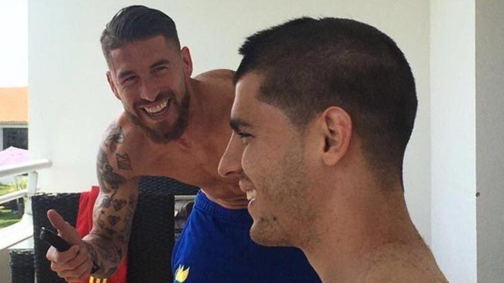 Sergio Ramos'tan, Morata'ya özel traş!