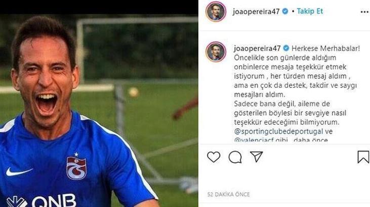 Joao Pereira'dan Abdullah Avcı'ya mesaj: Saha içinde devam!